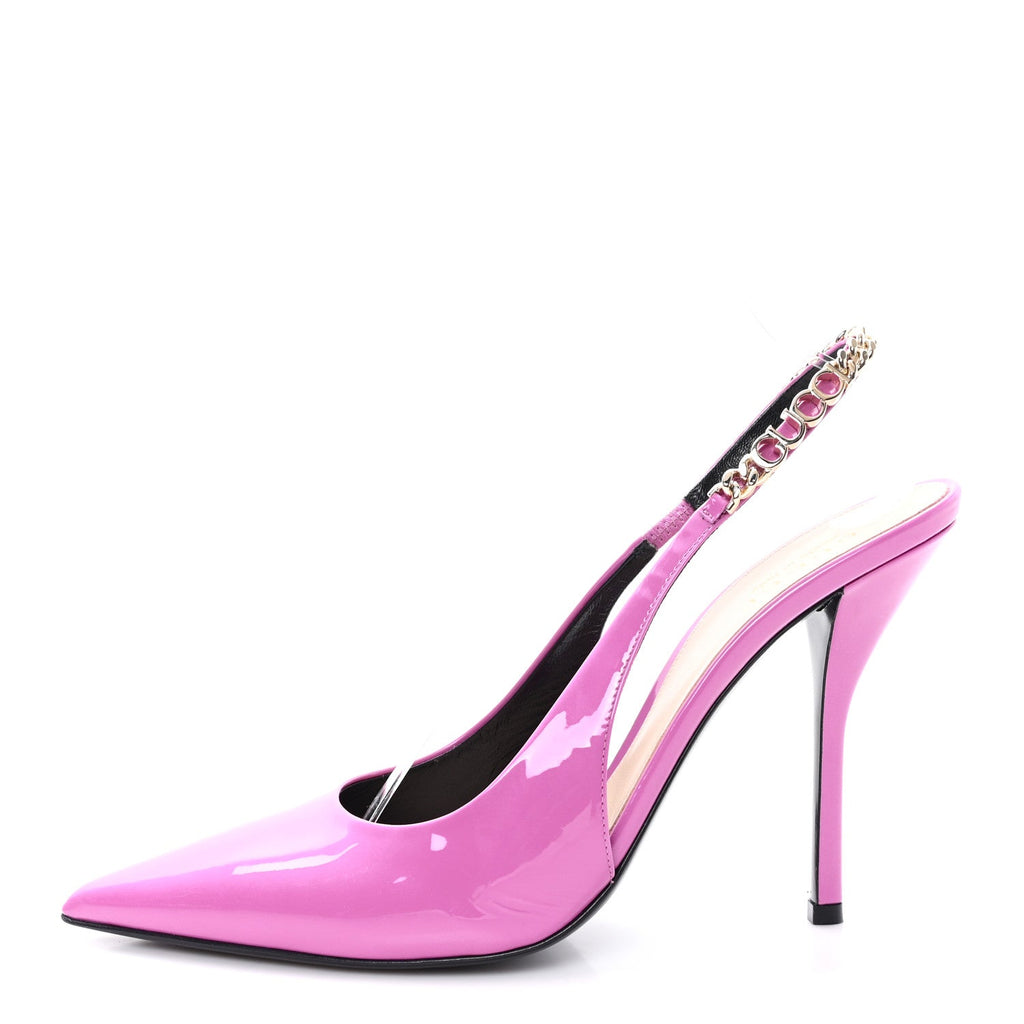 Vernice Crystal Nappa Charlotte Signoria 105 Slingback Pumps 40 Libre Pink