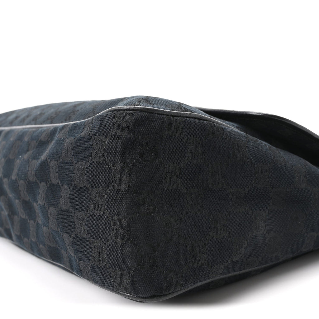 Monogram Web Medium Flap Messenger Black