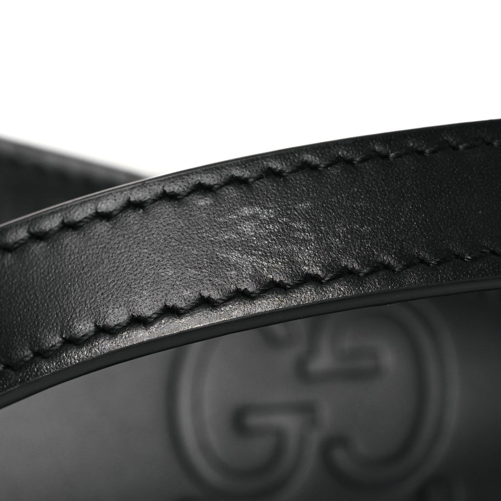 Gilbert Calfskin GG Super Mini Shoulder Bag Black
