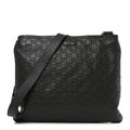 Guccissima Medium Flat Messenger Bag Black