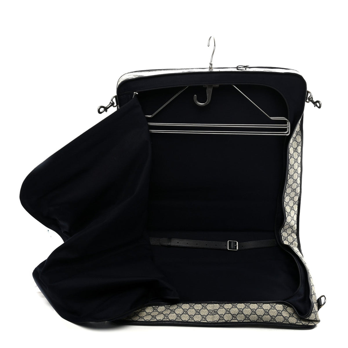 GG Supreme Monogram Web Savoy Garment Bag Beige Blue
