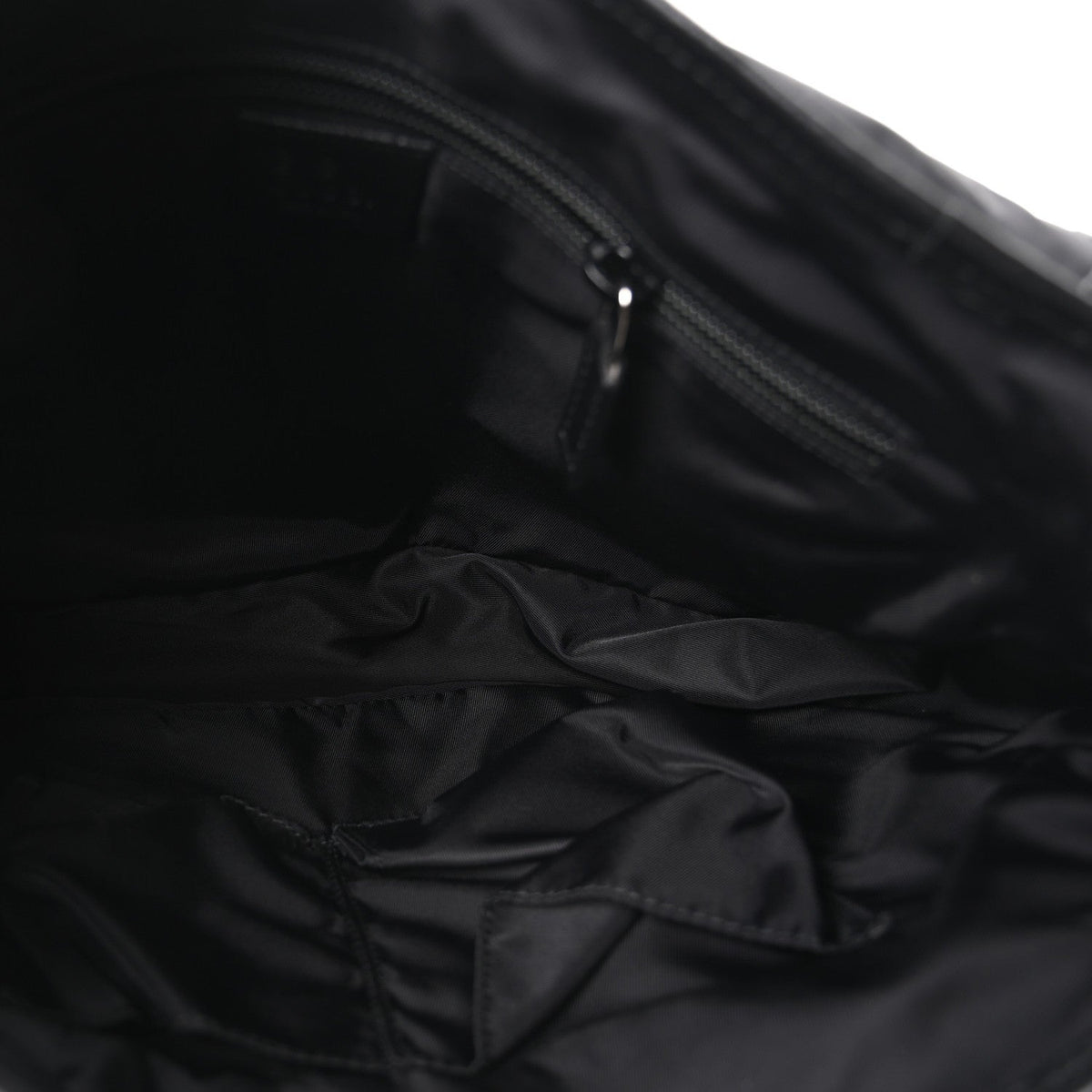 Nylon Monogram Double Buckle Flap Messenger Bag Black