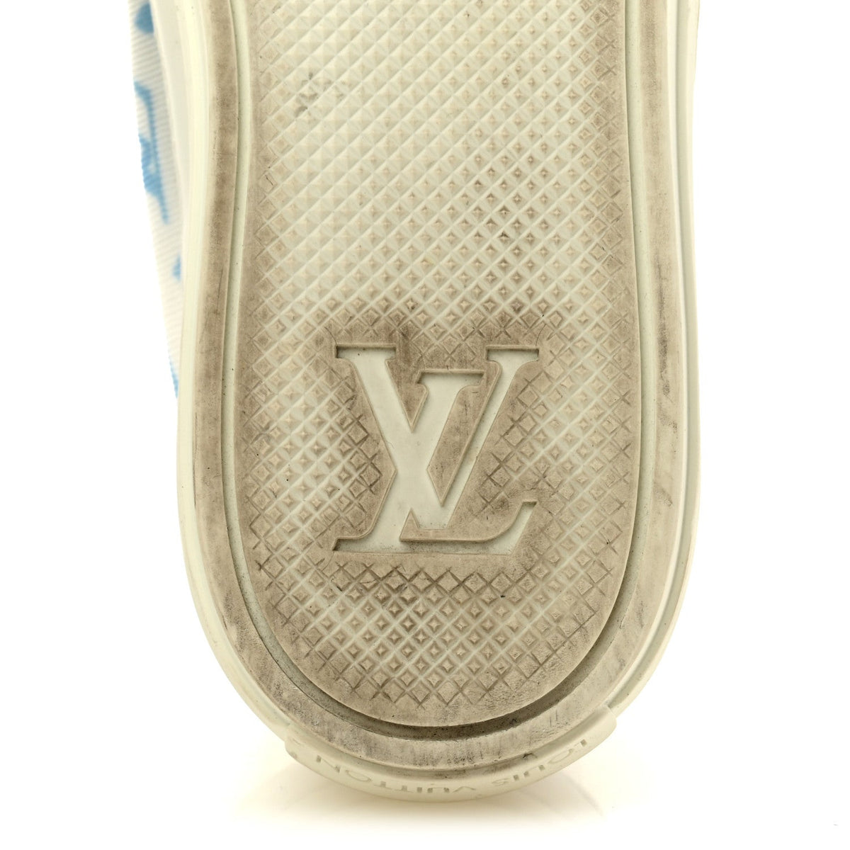 Technical Fabric Calfskin Monogram Stellar Sneakers 35  Blue