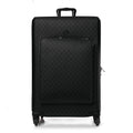 GG Supreme Monogram Large Four Wheel Suitcase Black Grey