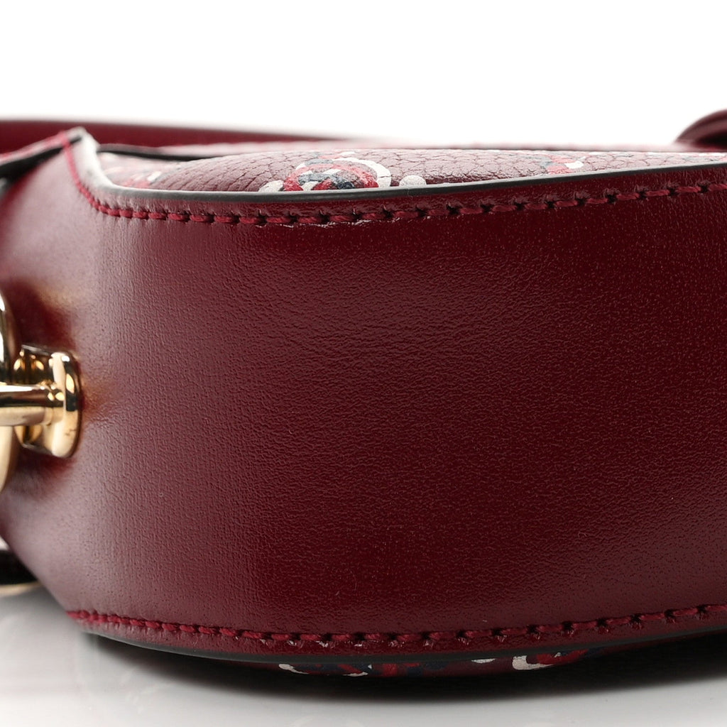 GG Shadow Monogram Mini Moon Side Shoulder Bag Rosso Ancora Red