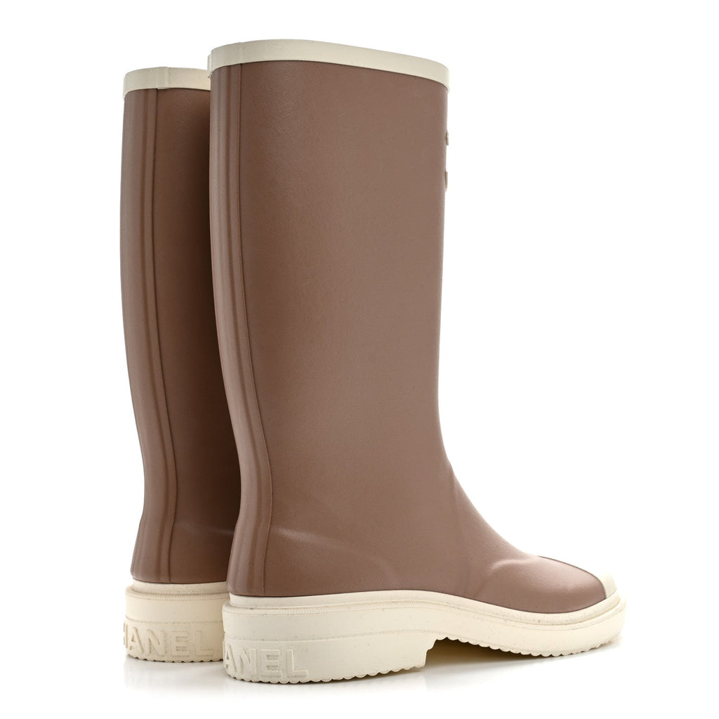 Caoutchouk CC High Boots 39 Beige White