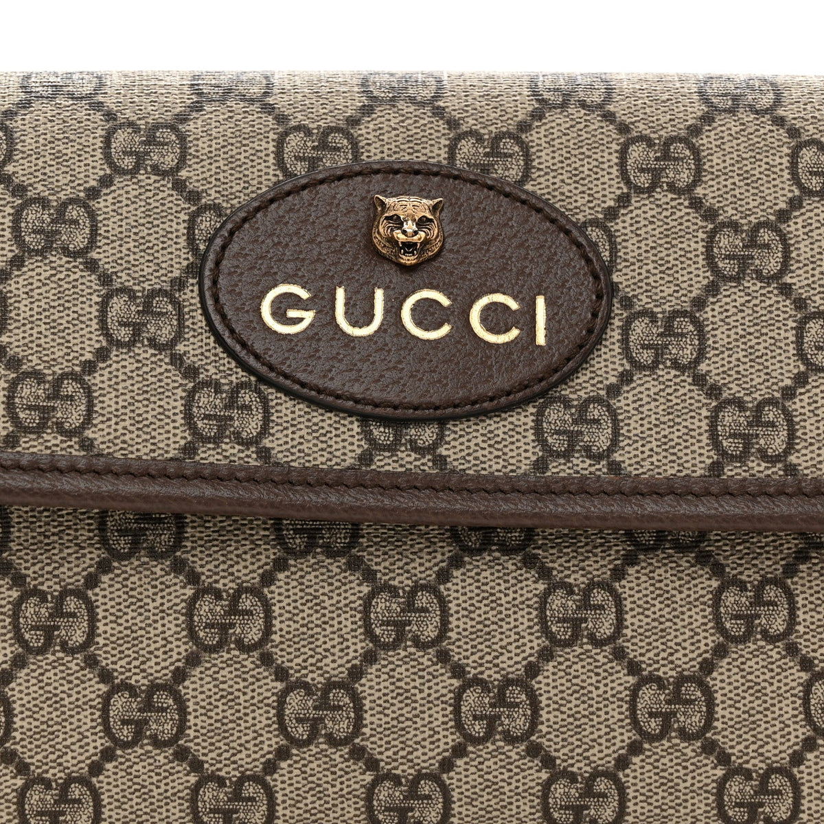 GG Supreme Monogram Neo Vintage Web Belt Bag Brown