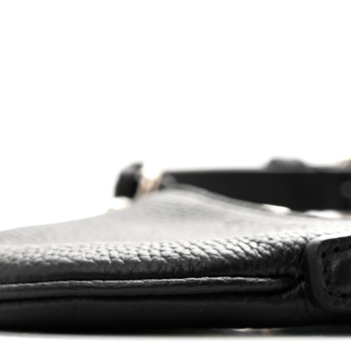 Pebbled Calfskin Mini B Shoudler Bag Black