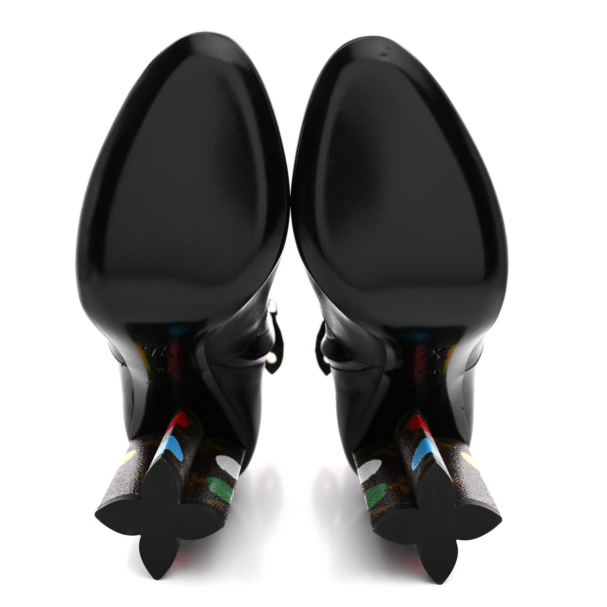 LV X YK Calfskin Monogram Silhouette Ankle Boots 37.5 Black