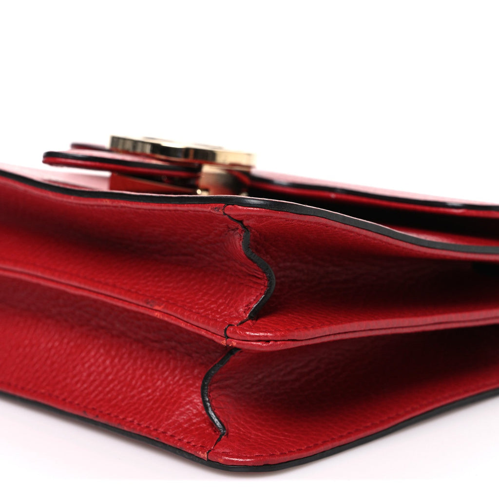 Dollar Calfskin Small Interlocking G Shoulder Bag Red