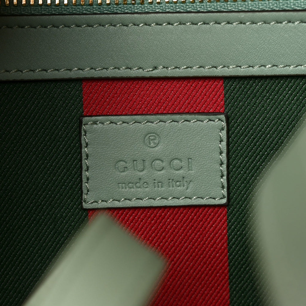 GG Supreme Monogram Emblem Large Tote Bag Sage Green