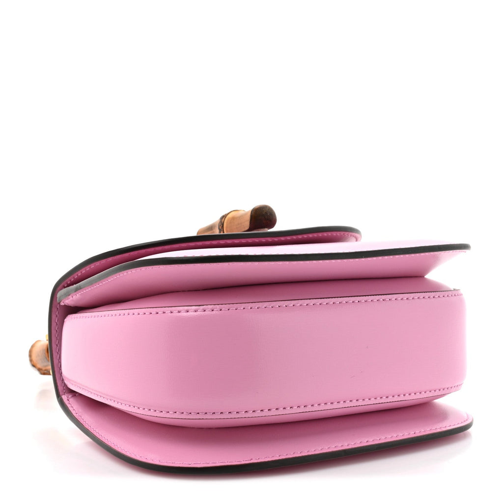 Boarded Dyana Lux Calfskin Web Mini Bamboo 1947 Top Handle Bag Nice Pink