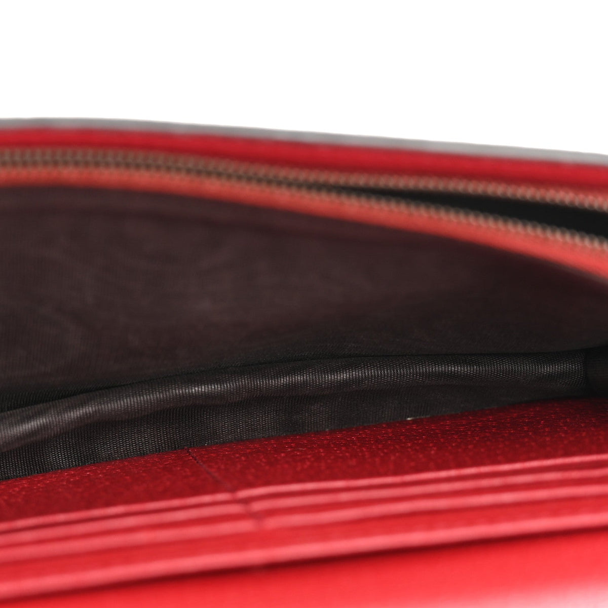 GG Supreme Monogram Web Queen Margaret Chain Wallet Red