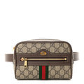 GG Supreme Monogram Web Small Ophidia Belt Bag 95 38 Dark Brown