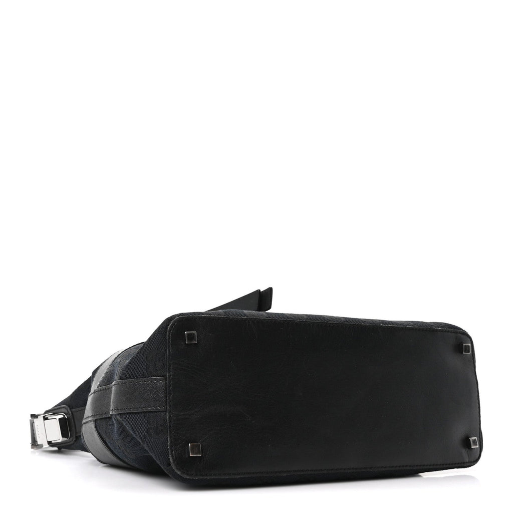 GG Canvas Monogram Shoulder Bag Black