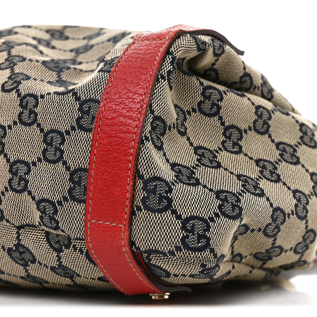 Monogram Medium Abbey Shoulder Bag Navy Red