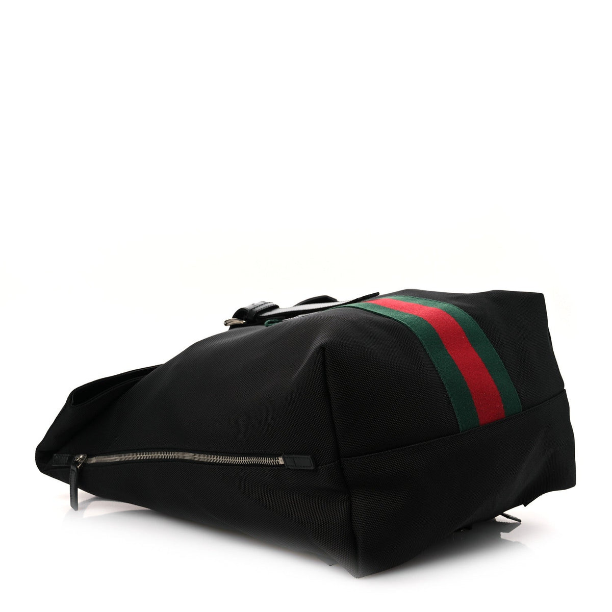 Techno Canvas Web Single Buckle Backpack Black