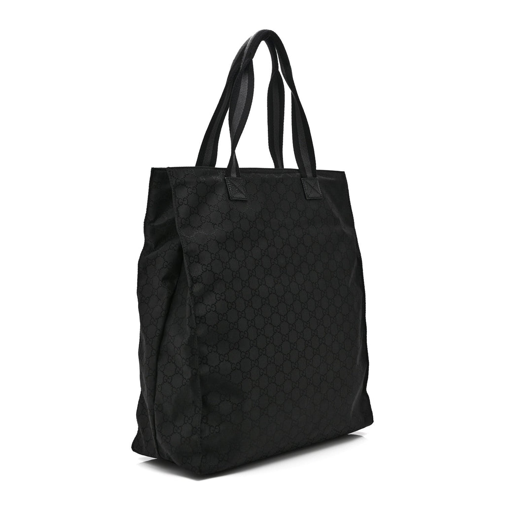 Nylon Monogram Vertical Tote Black