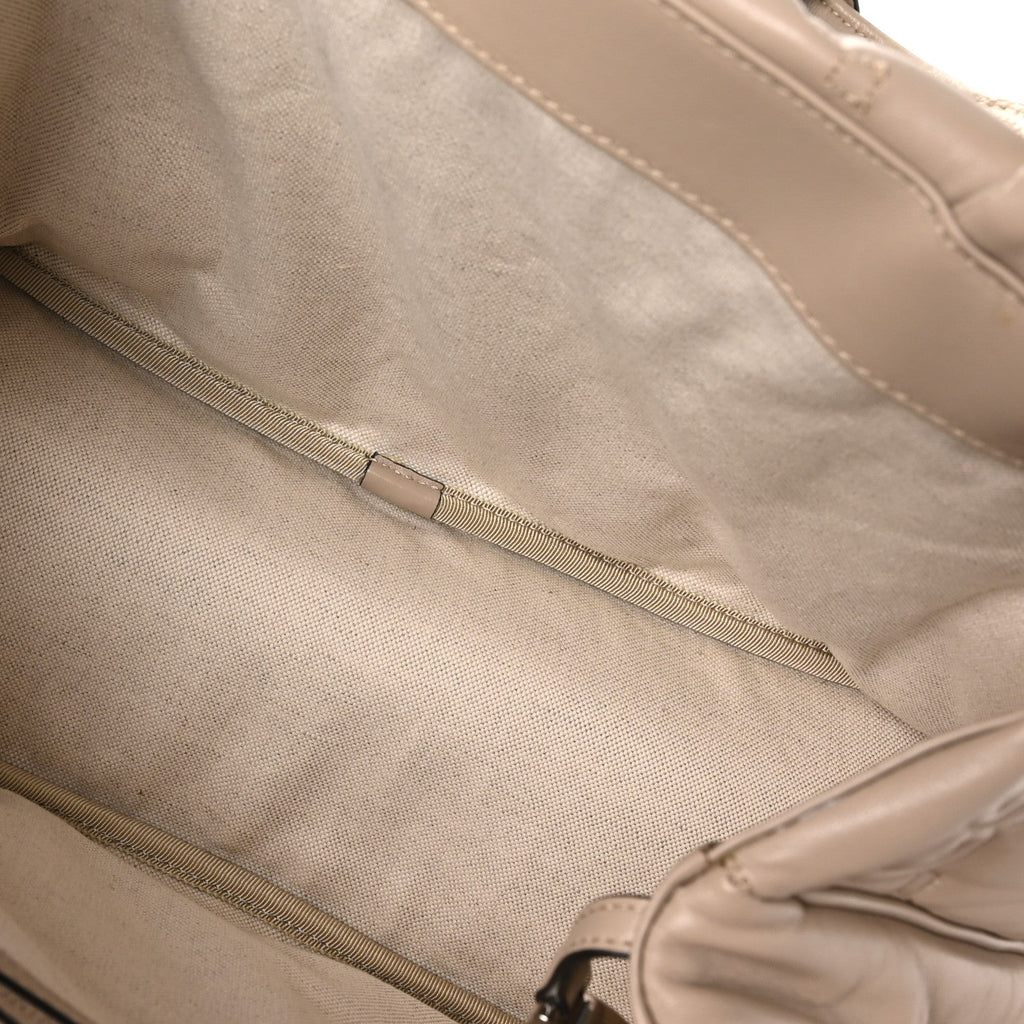 Calfskin GG Matelasse Large Tote Beige