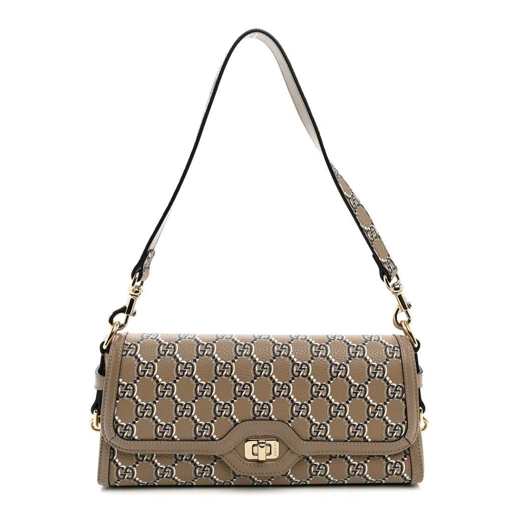GG Shadow Monogram Small Luce Shoulder Bag Beige