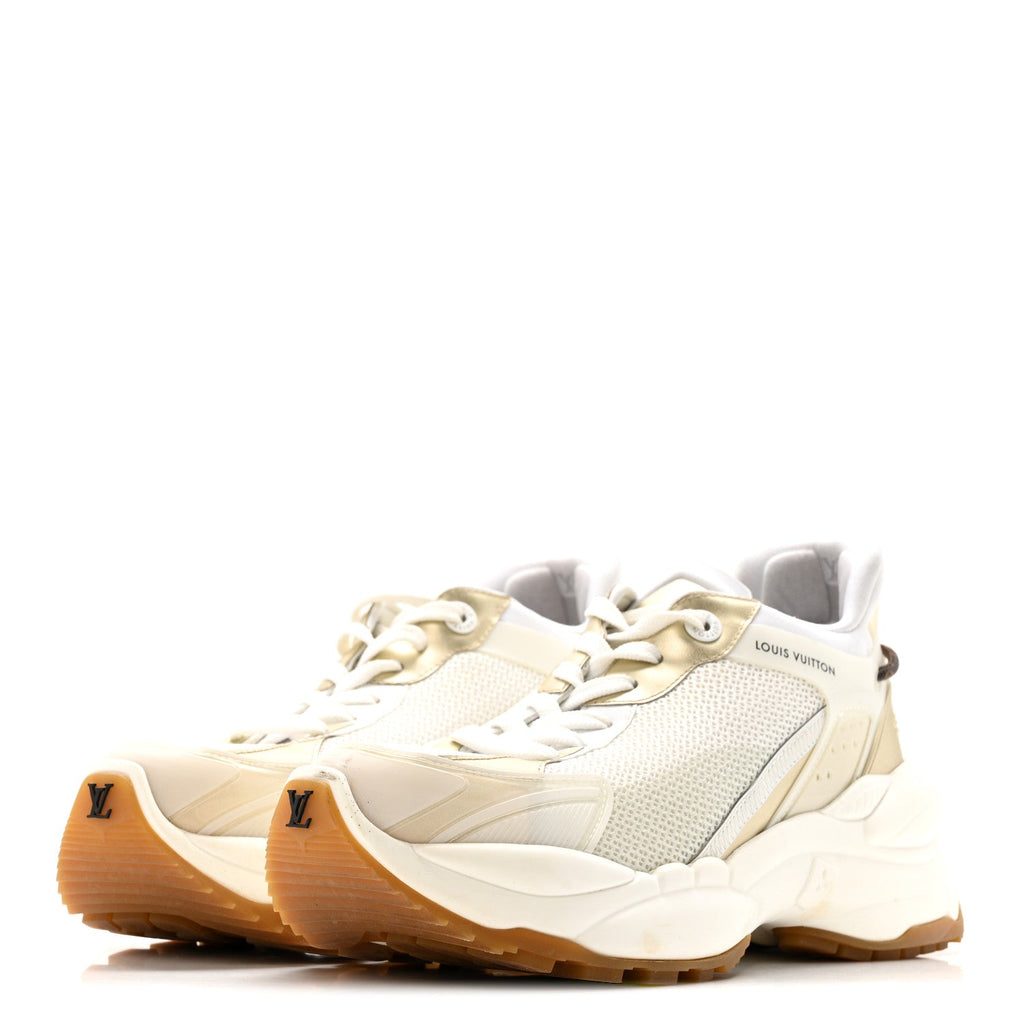 Monogram Calfskin Run 55 Sneakers 40 White