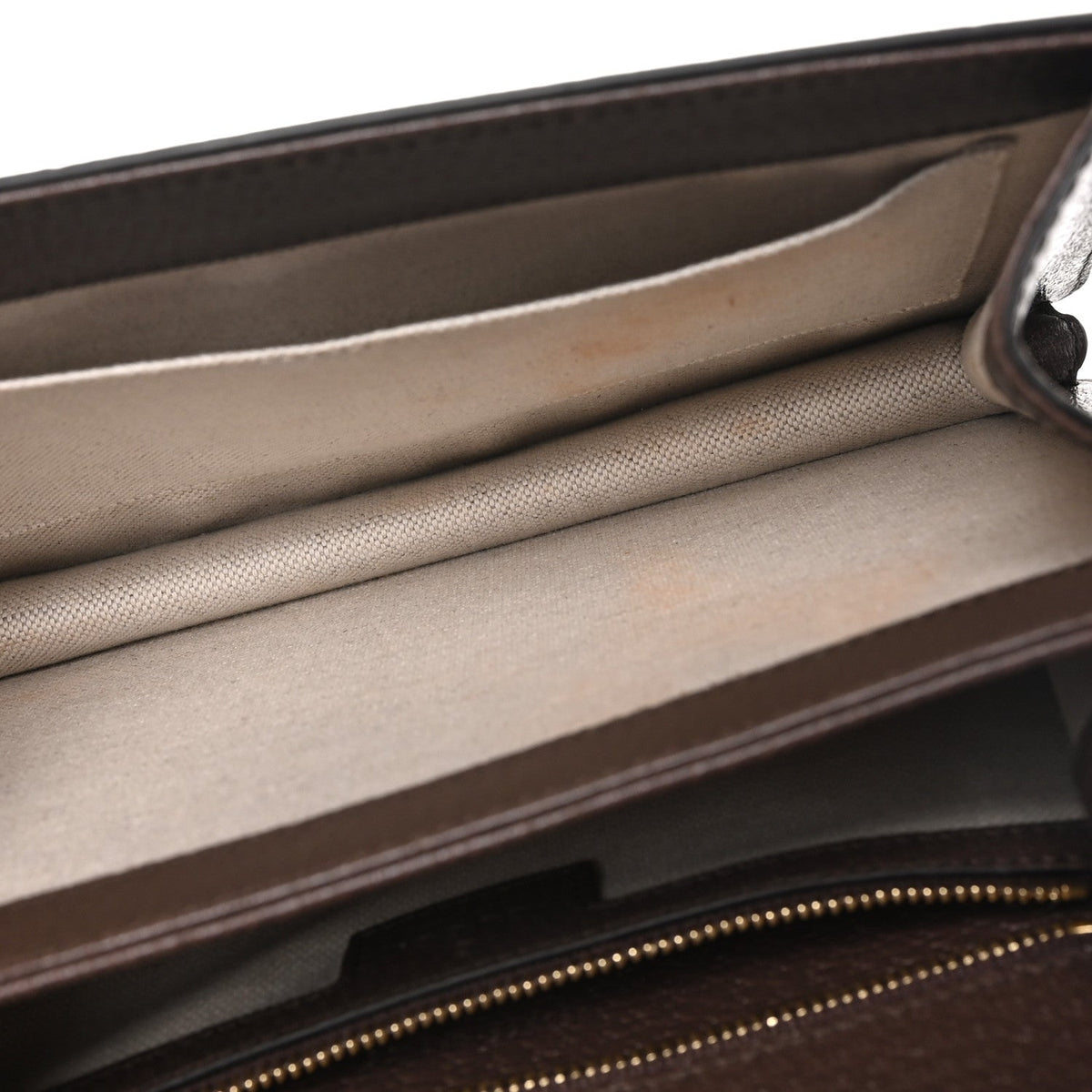 Monogram Jumbo GG Textured Dollar Calfskin Web Small Ophidia Padlock Top Handle Bag Camel Ebony New Acero