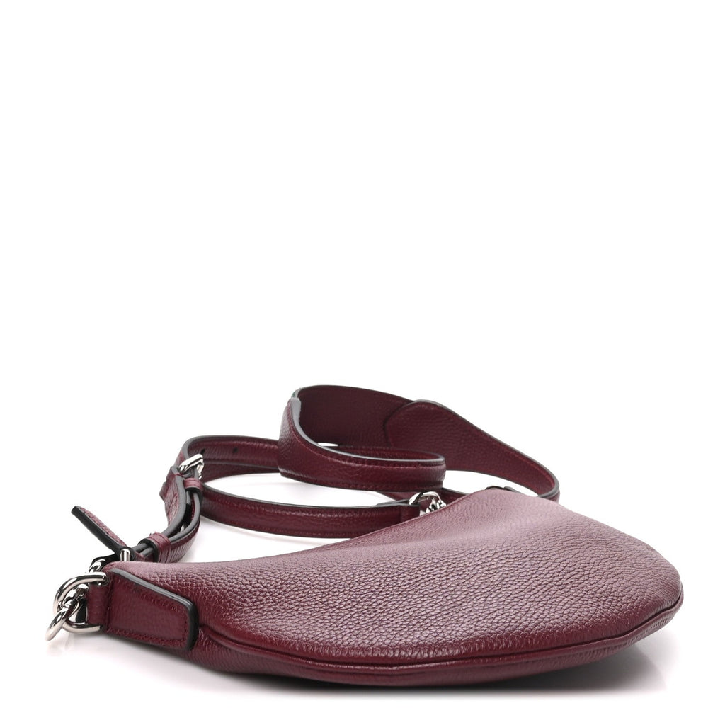 Pebbled Calfskin Mini B Shoudler Bag Burgundy