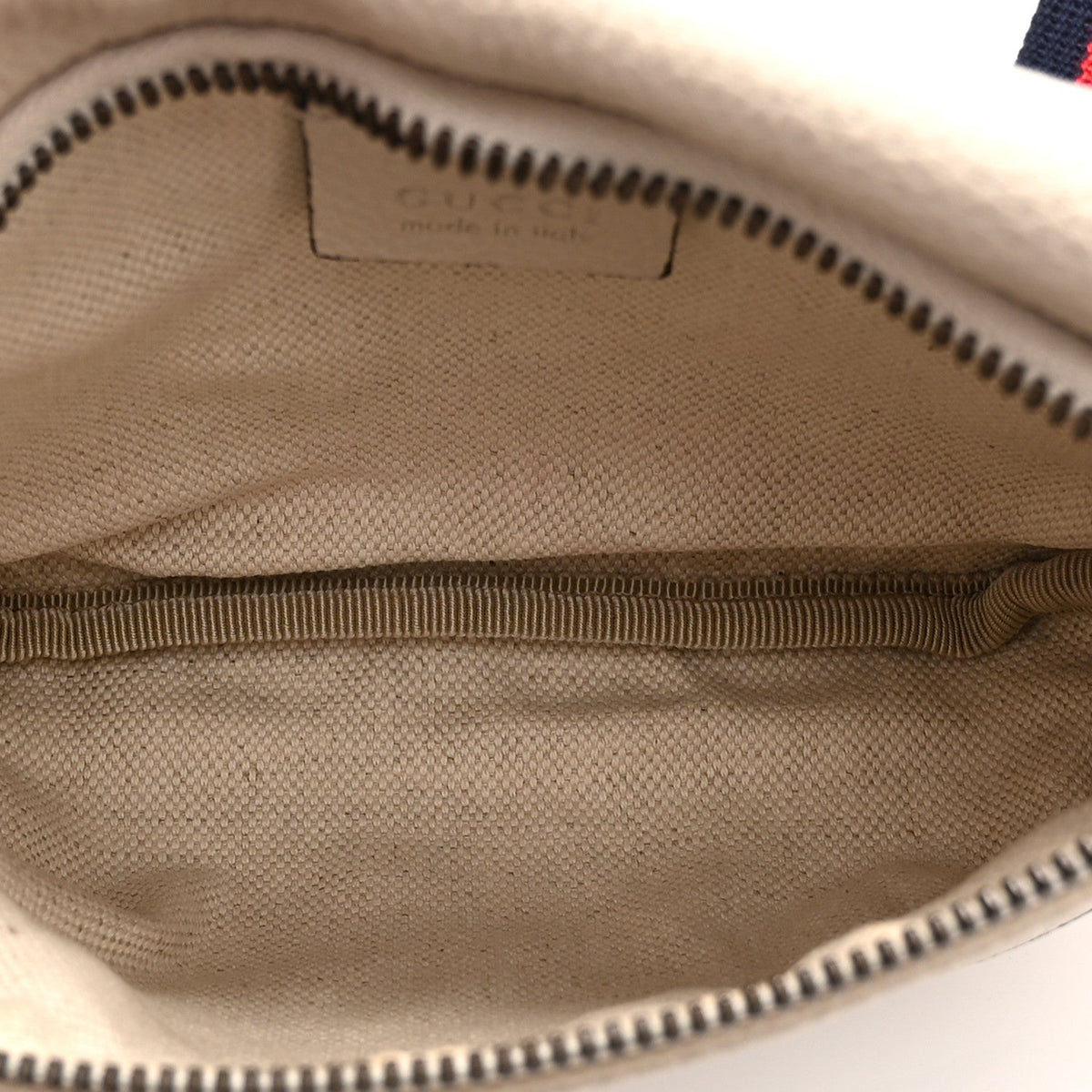 Grained Calfskin Small Logo Belt Bag White