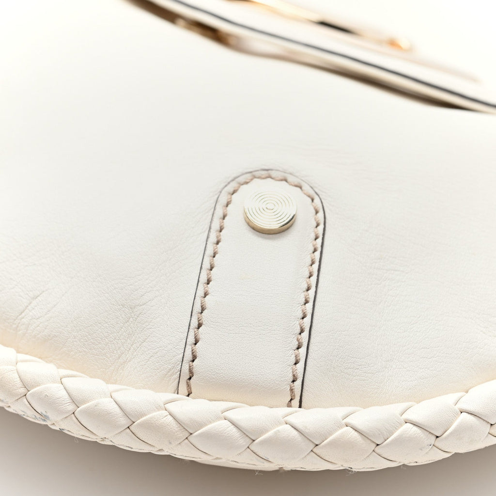 Calfskin Medium Britt Tassel Shoulder Bag Ivory