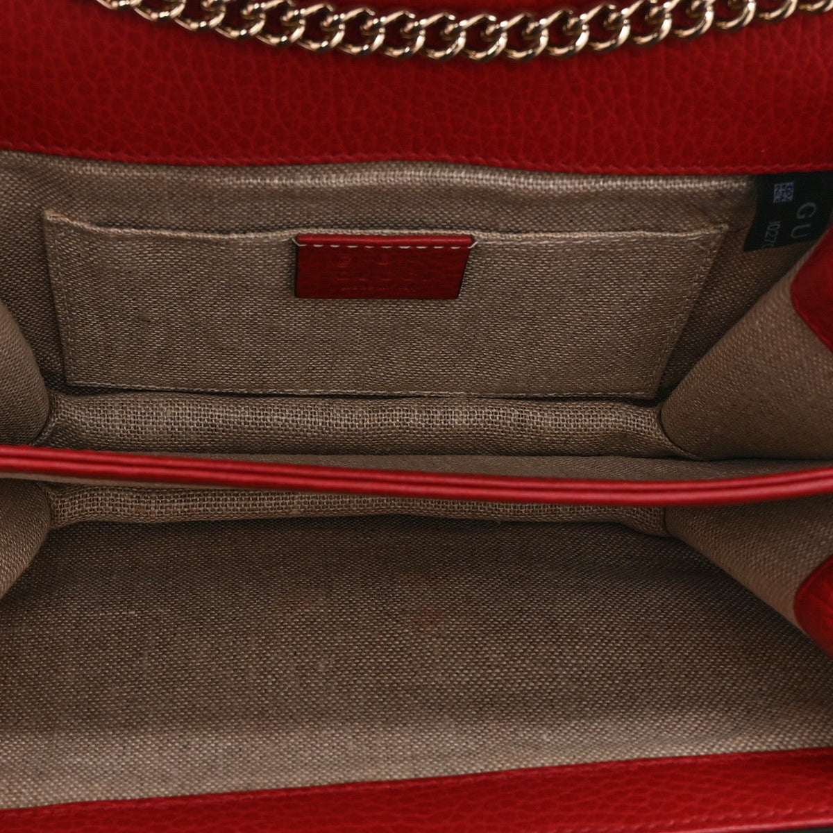 Dollar Calfskin Small Interlocking G Shoulder Bag Red
