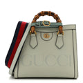 Charisma Calfskin Gucci Embossed Web Diana Tote Bag Salvy Green