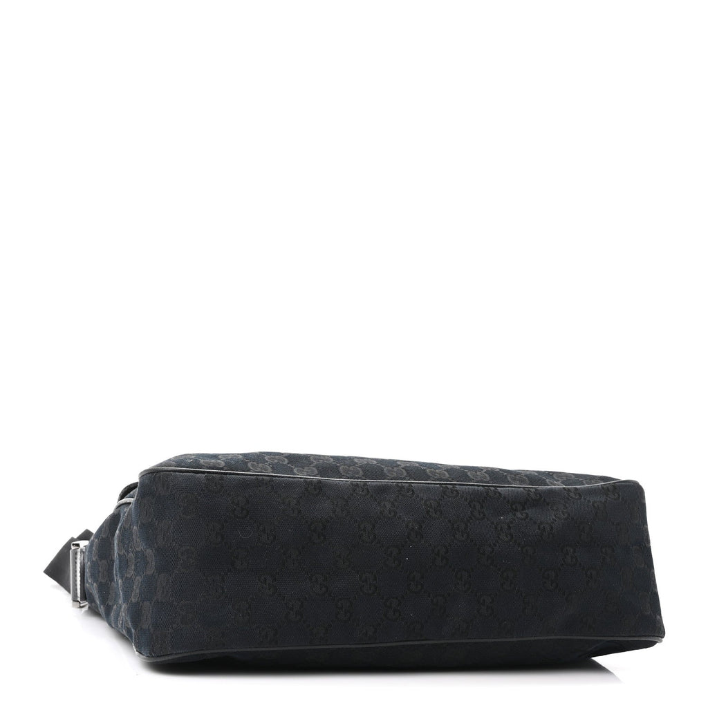 Monogram Web Medium Flap Messenger Black