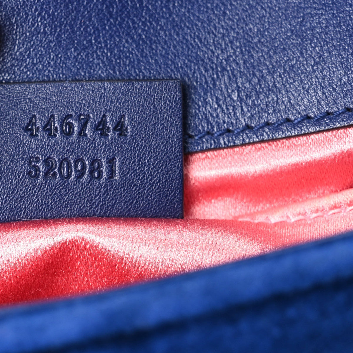 Velvet Matelasse Mini GG Marmont Shoulder Bag Cobalt Blue