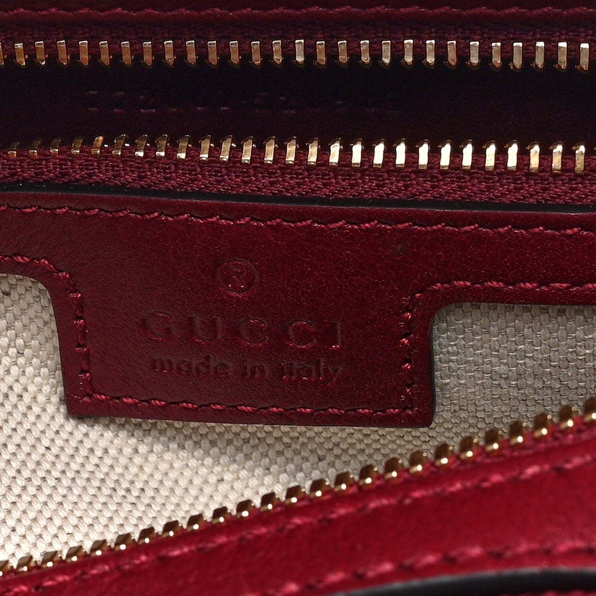 GG Monogram Textured Dollar Calfskin Web Small Ophidia Top Handle Bowler Bag Rosso Ancora
