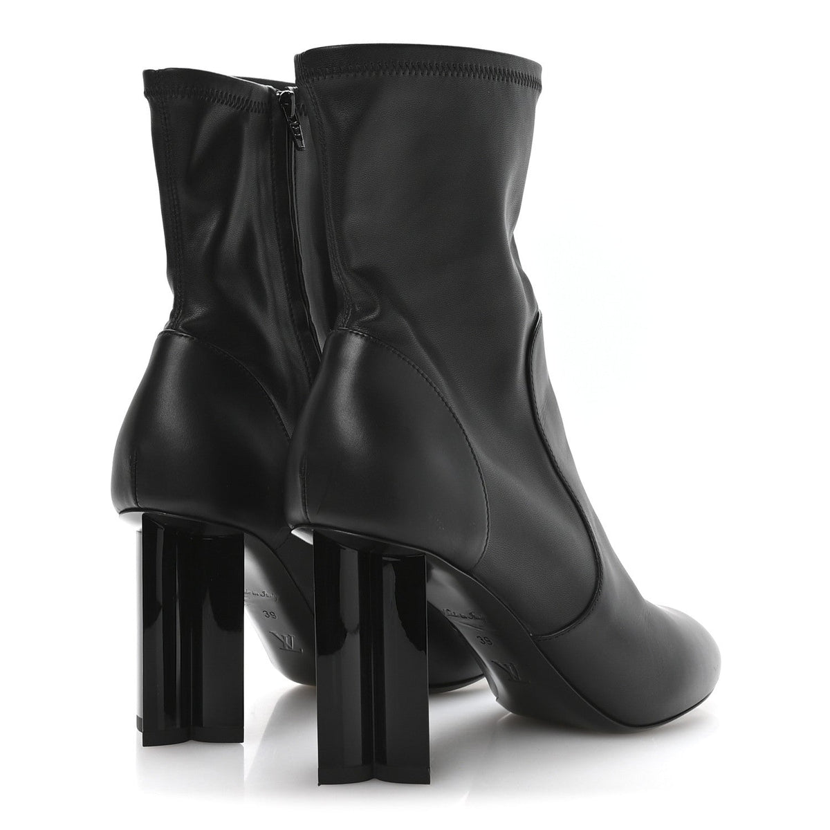 Calfskin Uniformes Silhouette Ankle Boots 39 Black