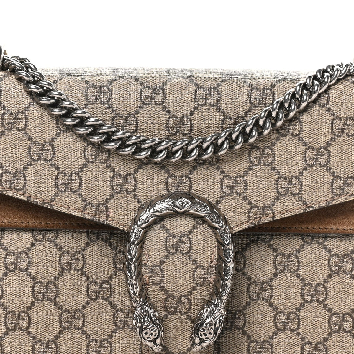 GG Supreme Monogram Small Dionysus Shoulder Bag Taupe
