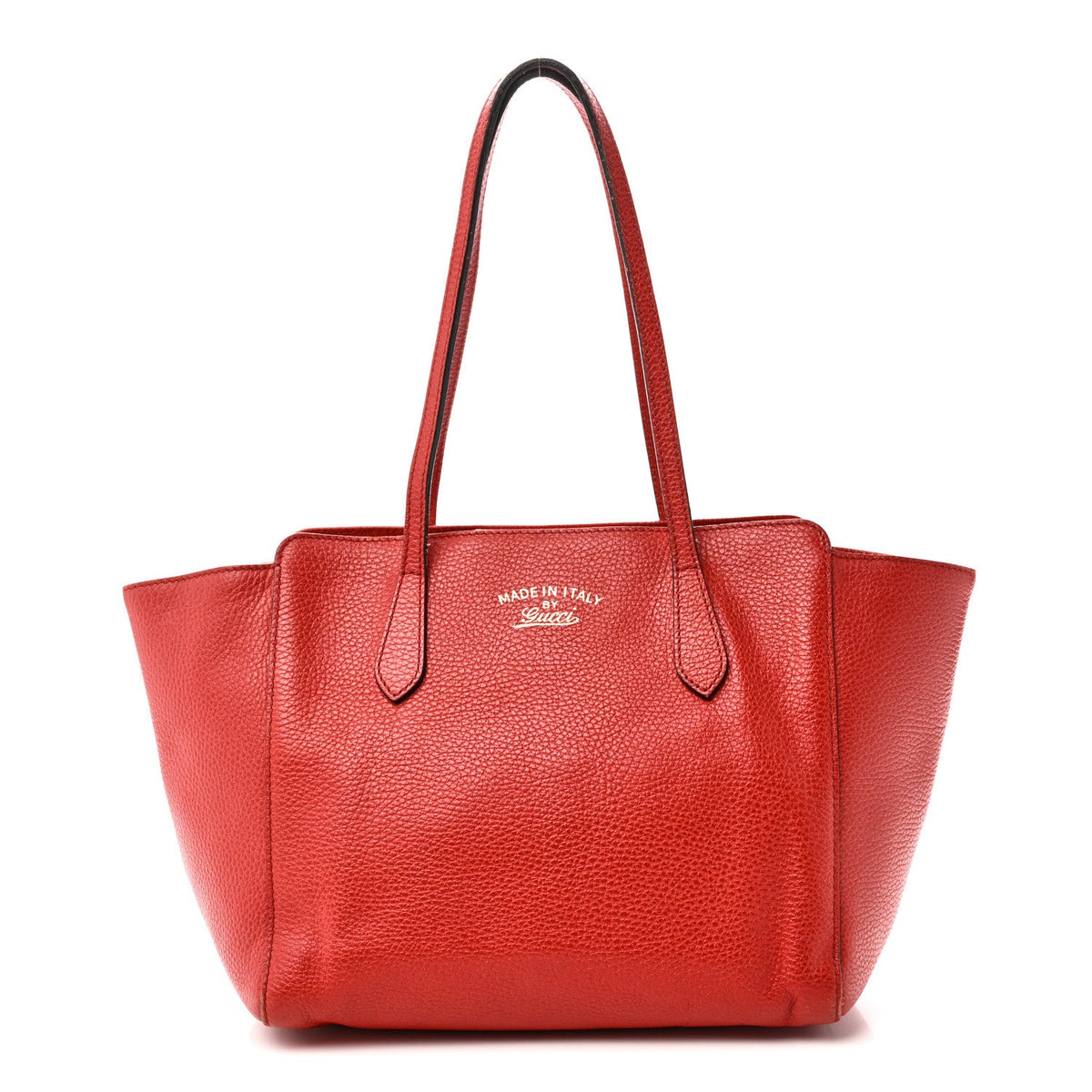 Dollar Calfskin Small Swing Tote Red