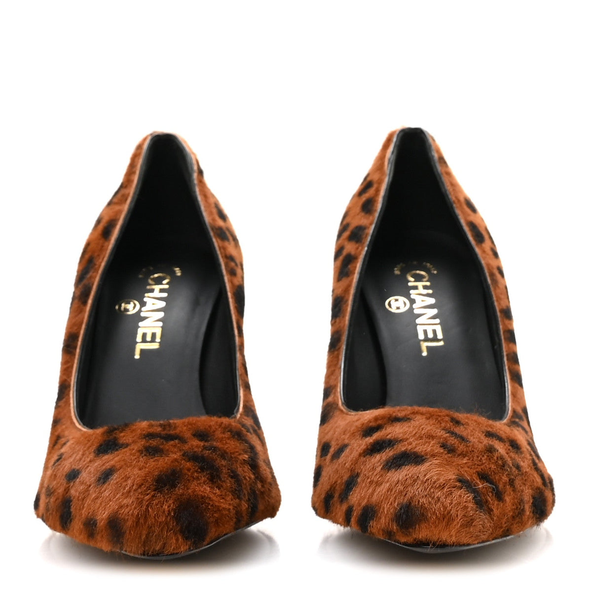 Pony Hair Lambskin Pumps 40 Brown Black