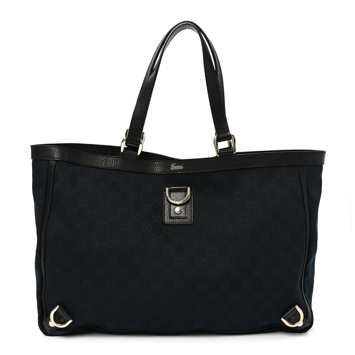 Monogram Large Abbey Tote Navy Black