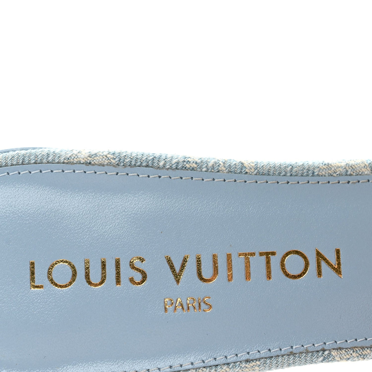 Monogram Denim 6AM Mules 40 Light Blue