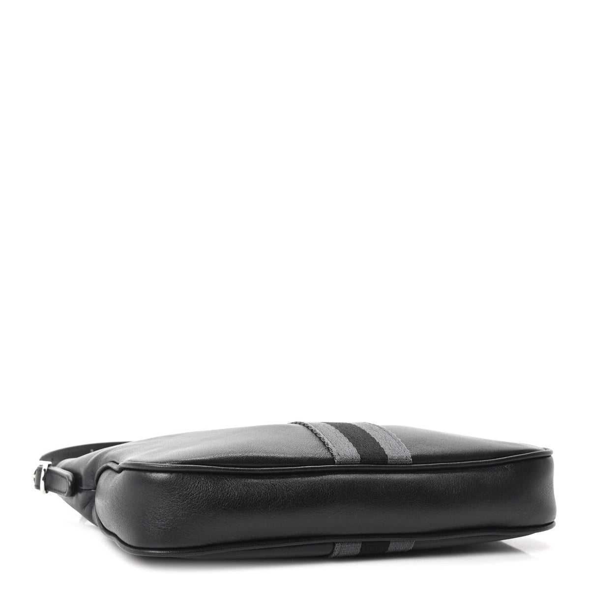 Calfskin Web Small Lunetta Crossbody Bag  Black