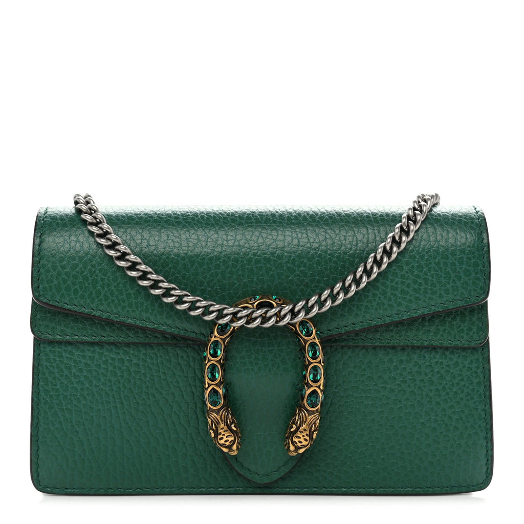 Calfskin Super Mini Dionysus Shoulder Bag Emerald