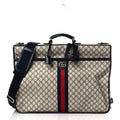 GG Supreme Monogram Web Savoy Garment Bag Beige Blue