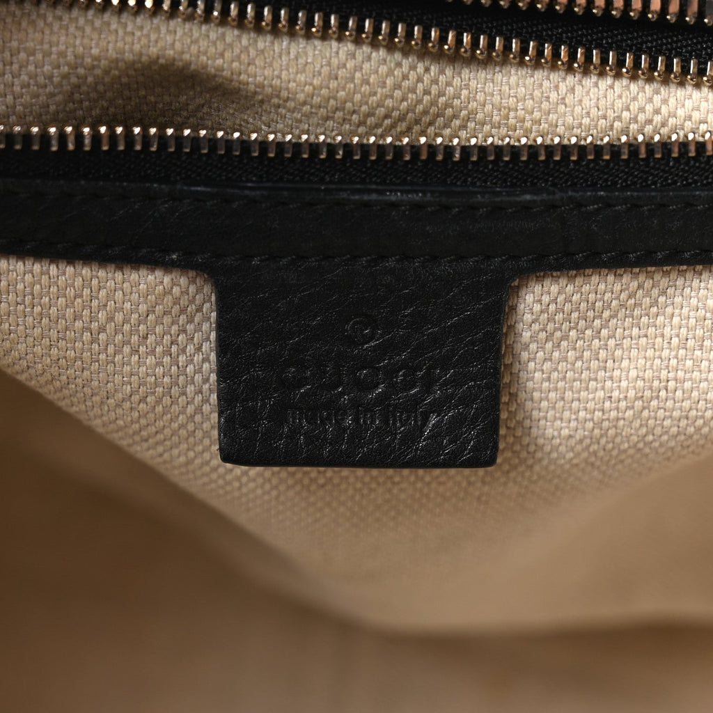 Pebbled Calfskin Medium Soho Bowler Black