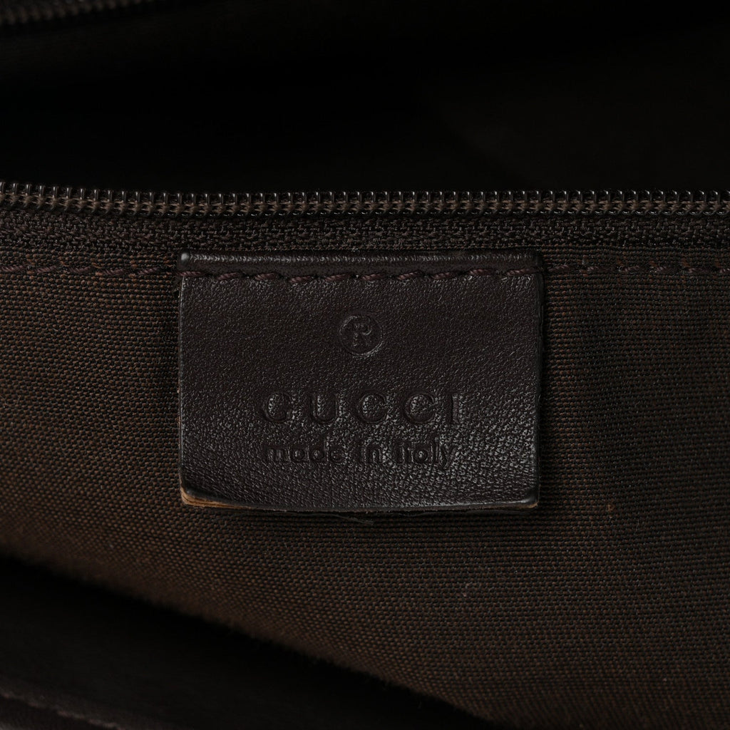 GG Supreme Monogram Medium Joy Tote Dark Brown