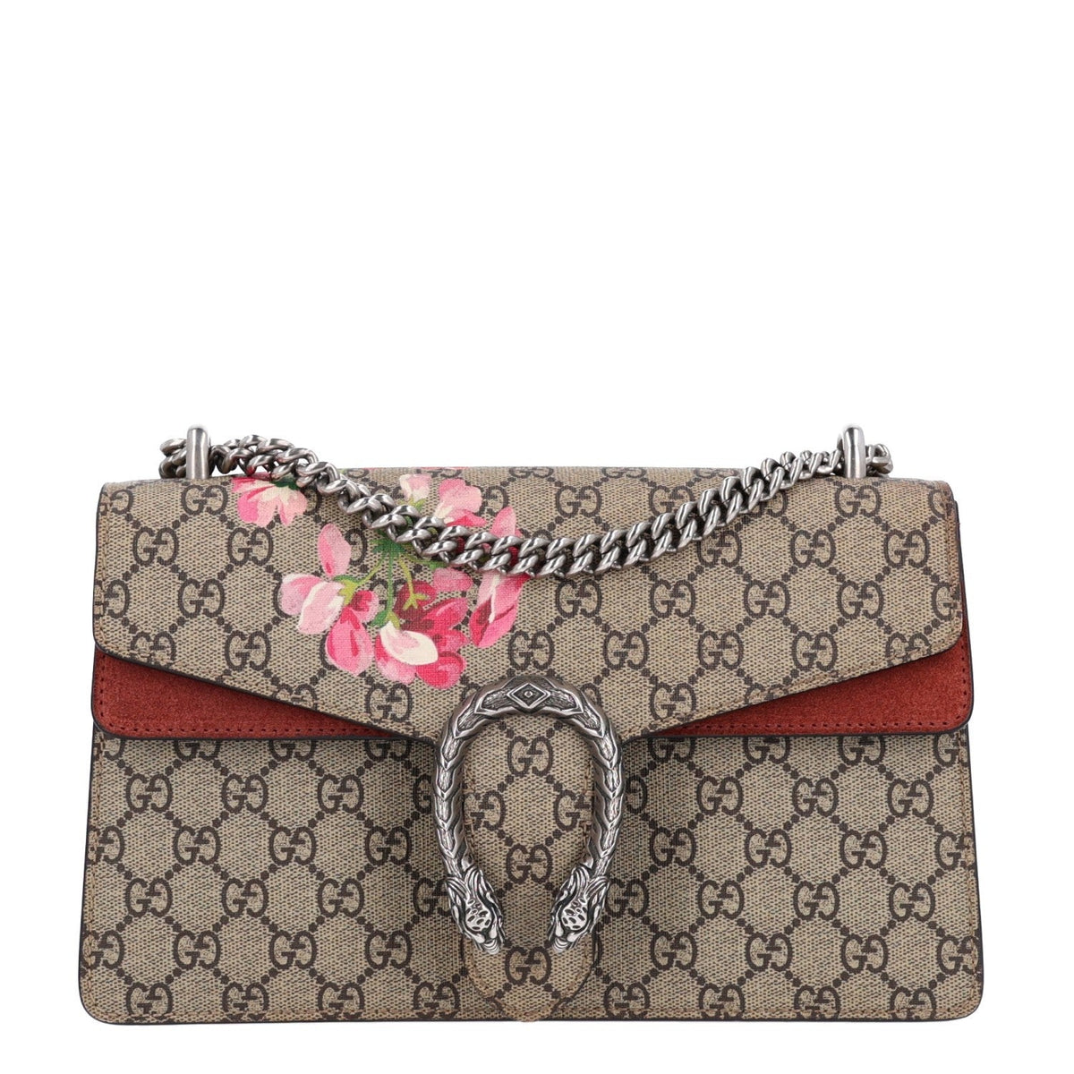 GG Supreme Monogram Blooms Small Dionysus Shoulder Bag Beige Multicolor Dry Rose