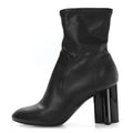 Calfskin Uniformes Silhouette Ankle Boots 39 Black