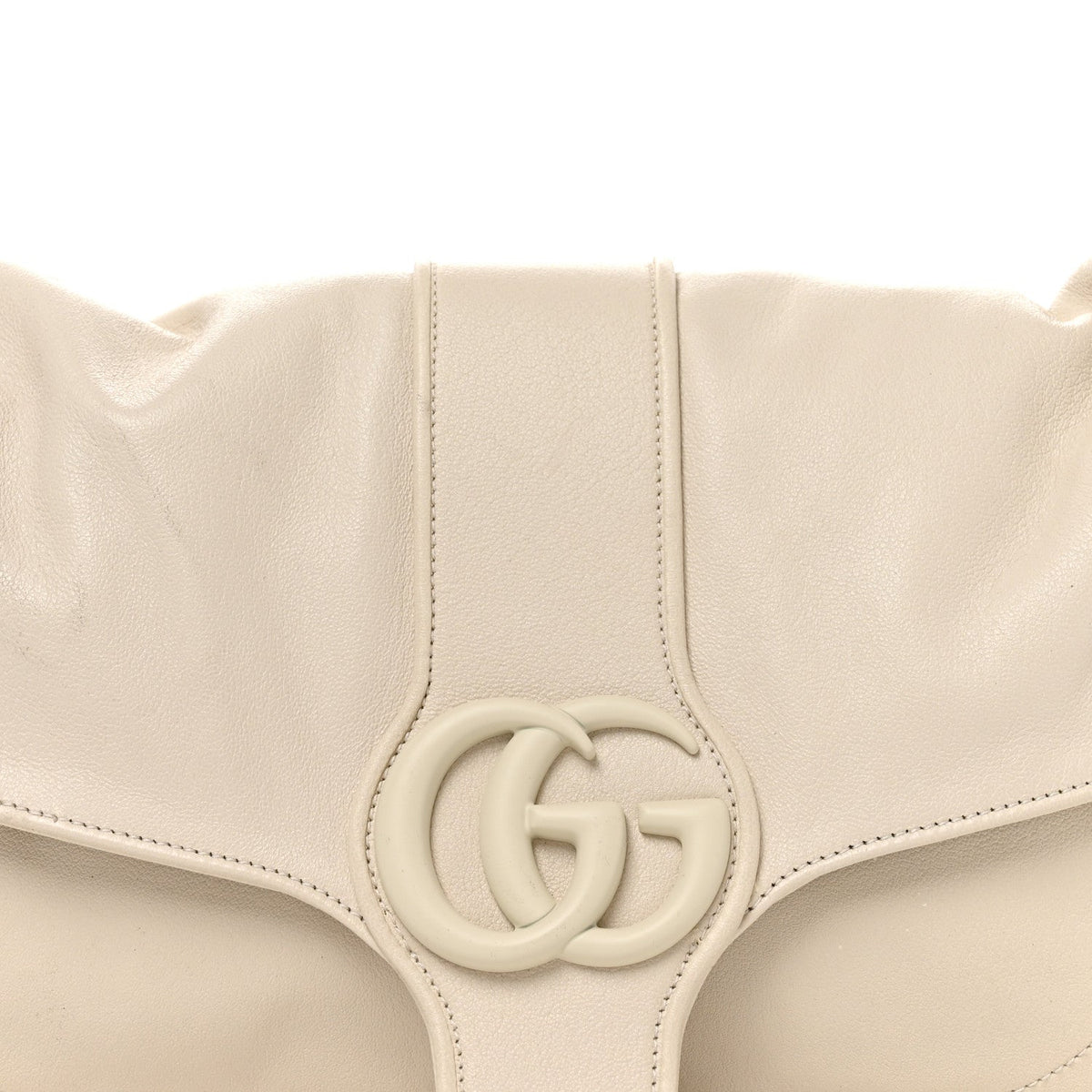 Goatskin Small GG Monochrome Aphrodite Shoulder Bag Mystic White