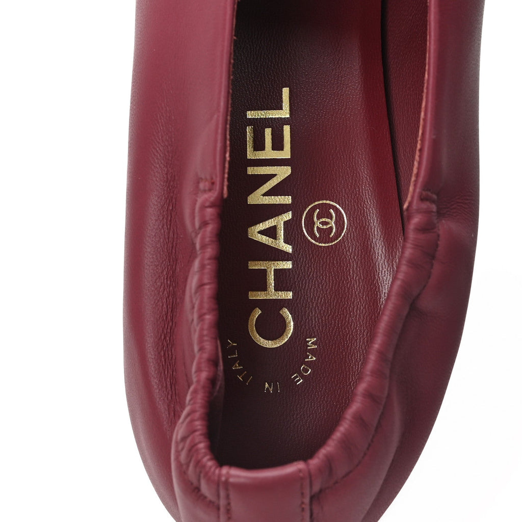 Lambskin Pumps  40 Burgundy Black