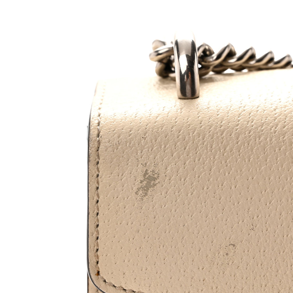 Textured Calfskin Crystal Small Dionysus Shoulder Bag Mystic White
